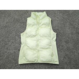 Fabletics Puffer Vest Womens Medium Green Water‎ Resistant Pockets Outdoor